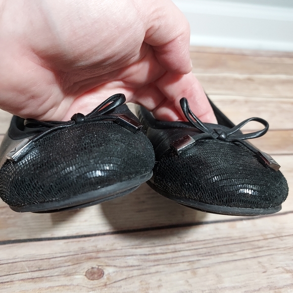 Vionic black leather Minna bow ballet flats 6.5 - Picture 8 of 12